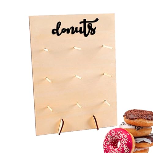 FxaumsGxuk Donut Halter Ständer Party - 9 Stift Desktop Holz Donut Ständer - Präsentationständer Für Café Buffet Tischdekoration Weihnachten Hochzeit Geburtstag - Weihnachten Geburtstag Party von FxaumsGxuk