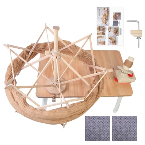 FxaumsGxuk Garnwinde Mit Schirmform | Strickgarnhalter,Halter aus Holz Zubehör für Strickaccessoires Unterstützung Handarbeit Liebhaber Strickerei Häkelbegeisterte von FxaumsGxuk