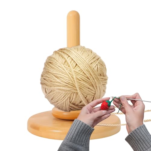 FxaumsGxuk Häkeln Garnhalter | Handarbeit Garnspinner,Rutschfester Knäuelwinder Für Stickerei Weben Häkelarbeitsplatz Studio Heimhandwerk von FxaumsGxuk