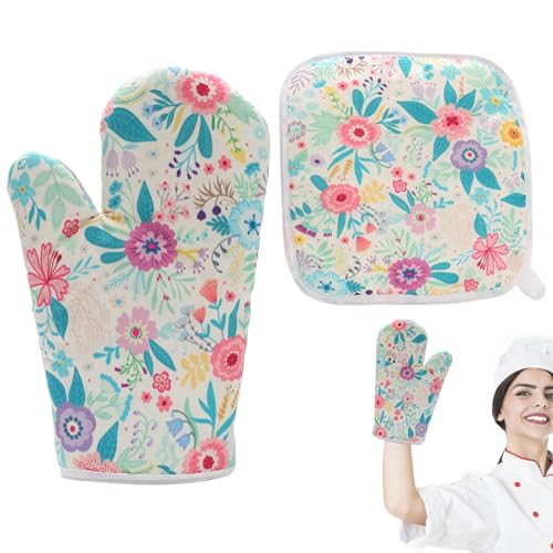 FxaumsGxuk Ofenhandschuhe Und Topflappen,Hitzebeständige Küchenutensilien - Backhandschuhe Set Mit Halterung,Für Camping Café Hotel Bäckerei Outdoor BBQ Haushalt Restaurant Party FxaumsGxuk Ofenhandschuhe Und Topflappen,Hitzebeständige Küchenutensilien - Backhandschuhe Set Mit Halterung,Für Camping Café Hotel Bäckerei Outdoor BBQ Haushalt Restaurant Party von FxaumsGxuk
