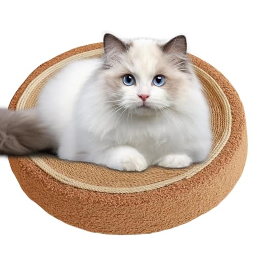 FxaumsGxuk Runder Kratzblock,Kratzbrett aus Sisal für Katzen - Kratzspielzeug, Katzenkratzmatte, entspannende Schüsselunterlage, Loungebett, Möbelschutz FxaumsGxuk Runder Kratzblock,Kratzbrett aus Sisal für Katzen - Kratzspielzeug, Katzenkratzmatte, entspannende Schüsselunterlage, Loungebett, Möbelschutz von FxaumsGxuk