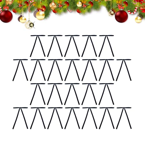 FxaumsGxuk Samt-Weihnachtsbaumschleifen,Samt-Weihnachtsschleifen,Vintage Weihnachtsschleifen-Set 24 Stück | Rustikale Samtschleifen, Weihnachtsschleifen, Weihnachts-Bastelarbeiten für Zuhause, von FxaumsGxuk