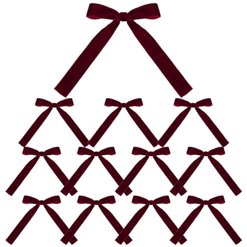 FxaumsGxuk Samtrote Schleifen,Weihnachtsrote Kranzschleife,12X Weihnachts-Samtschleifen | Weihnachtsbaumschleifen aus Samt, Samtschleifen für Treppen, Girlande, Haustür, Kamin FxaumsGxuk Samtrote Schleifen,Weihnachtsrote Kranzschleife,12X Weihnachts-Samtschleifen | Weihnachtsbaumschleifen aus Samt, Samtschleifen für Treppen, Girlande, Haustür, Kamin von FxaumsGxuk