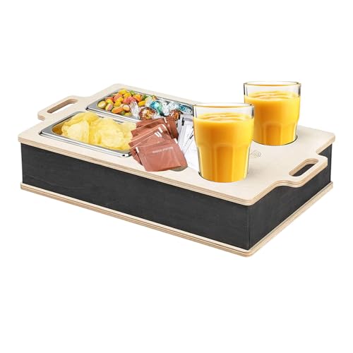 Couch tablett ， Frühstückstablett fürs Bett Snack-Obst-Tablett ， Snacktablett für Bett-Autositz-Organizer von Fxiaobin
