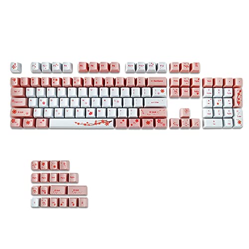 Fxndknjks 123 Tasten PBT Tastenkappen Voller Satz Mechanische Tastatur Tastenkappen PBT Farbstoff-Sublimation Tastenkappen von Fxndknjks