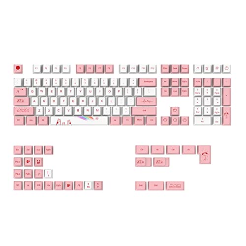 Fxndknjks Praktische Personalisierung 138 Tasten PBT Tastenkappen Tragbar Nützlich für DIY Sublimation Mechanische Tastenkappe, A von Fxndknjks