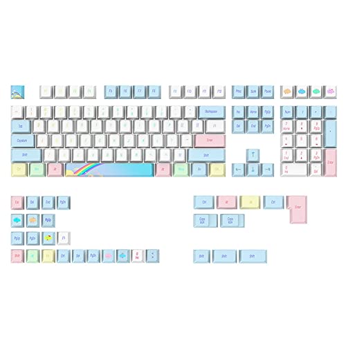 Fxndknjks Praktische Personalisierung 139 Tasten PBT Keycaps tragbar für DIY Sublimation Mechanische Keycap, B von Fxndknjks