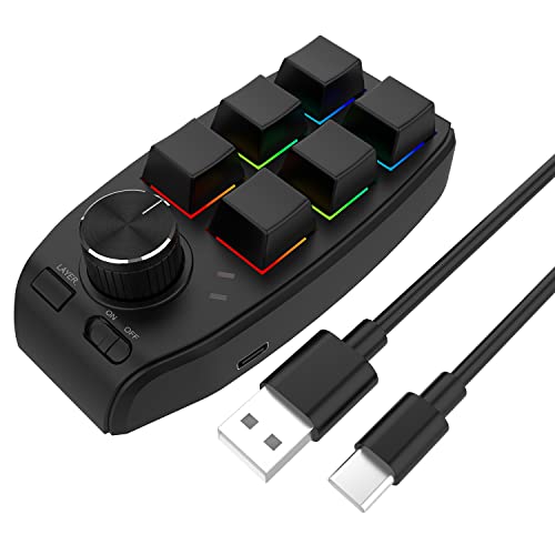 Fxndknjks Programmiertaste, Makro-Taste, USB, 6 Tasten, Kopieren, Einfügen, Mini-Taste, für Photoshop-Mechanik, Schwarz von Fxndknjks