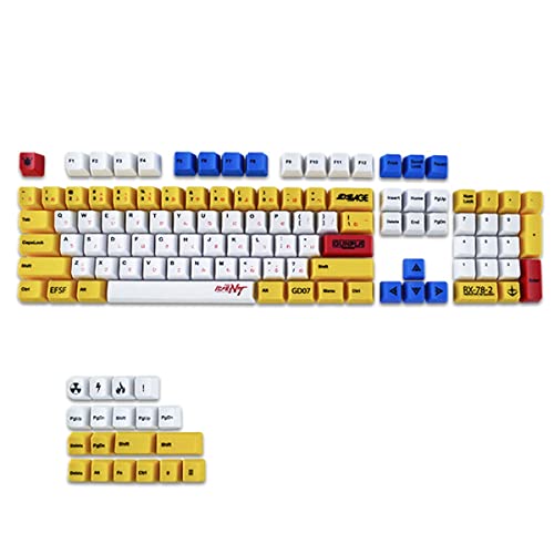Fxndknjks Keycaps PBT Dye-Sublimated Theme for/DUCK/MX Switch GMMK Pro Mechanical Keyboard Keycaps 123 Keys B von Fxndknjks
