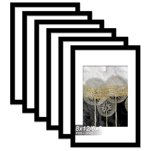 Fxojyvo Bilderrahmen, 20,3 x 30,5 cm, 6 Stück, mit Passepartout oder 20,3 x 30,5 cm ohne Passepartout, leicht und hochtransparent, 20,3 x 30,5 cm, 6 Stück, Schwarz, 20,3 x 30,5 cm Fxojyvo Bilderrahmen, 20,3 x 30,5 cm, 6 Stück, mit Passepartout oder 20,3 x 30,5 cm ohne Passepartout, leicht und hochtransparent, 20,3 x 30,5 cm, 6 Stück, Schwarz, 20,3 x 30,5 cm von Fxojyvo
