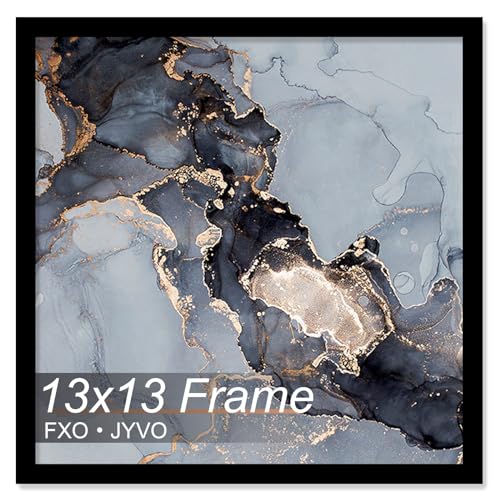 Fxojyvo Bilderrahmen, 33 x 33 cm, schwarzer Rahmen für 33 x 33 cm große quadratische Bilder, leicht und hochtransparent, Wandmontage, 1 Packung, Schwarz, 33 x 33 cm Fxojyvo Bilderrahmen, 33 x 33 cm, schwarzer Rahmen für 33 x 33 cm große quadratische Bilder, leicht und hochtransparent, Wandmontage, 1 Packung, Schwarz, 33 x 33 cm von Fxojyvo