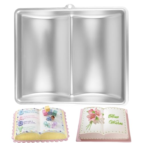 Aluminiumlegierung Kreatives 3D Offenes Buch Geformte Kuchenform Tablett Form Home Küche Backformen Werkzeug von Fybida
