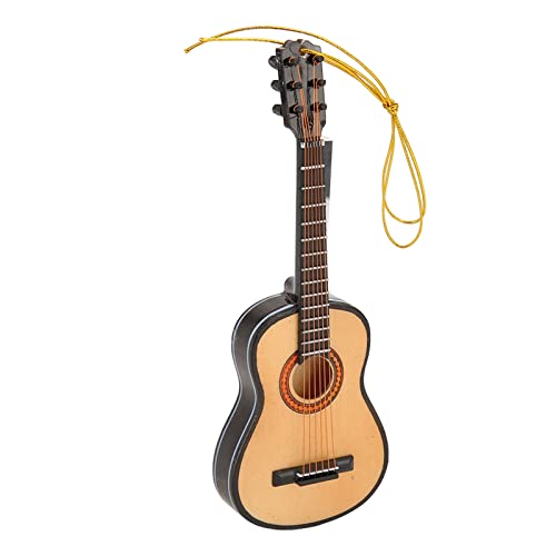 Mini-Gitarrenmodell mit Ständer und Koffer, Gitarrenmodell, Lebensechte Dekorative Miniatur-Gitarrenverzierung aus Holz für Weihnachtsbaum, Wohnzimmer, Arbeitszimmer von Fybida