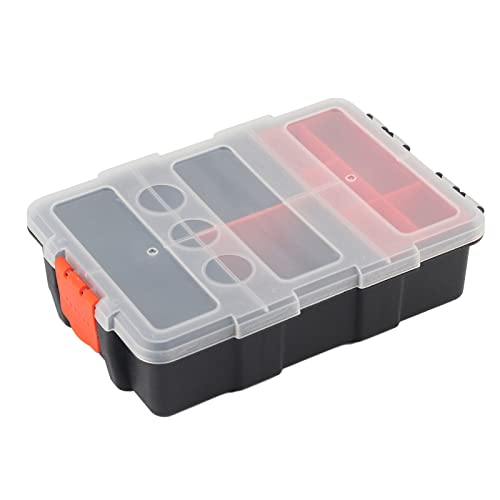 Robuste Werkzeug-Organizer-Box Kleinteile-Aufbewahrungsbox 9 Fächer Zweilagige Hardware-Koffer-Organizer für Schrauben, Muttern, Nägel, Bolzen von Fybida