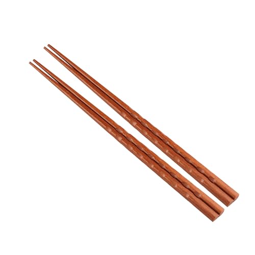2 Paar kreative Essstäbchen natürlichem, handgefertigtem Holz, Geschenkgeschirr, Essstäbchen Mahagoni-Holz antikgeschirr ( Coffee, One Size) von Fycakly