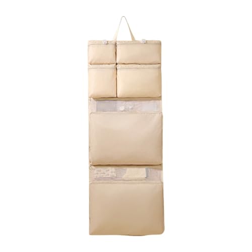 Aufbewahrungs-Organizer für Heimtextilien, vielseitige Fächertasche für Kleidung und Accessoires, platzsparendes Hängedesign für den Innen- und Außenbereich ​​Plastik Boxen mit (Beige, 116X45cm) von Fycakly