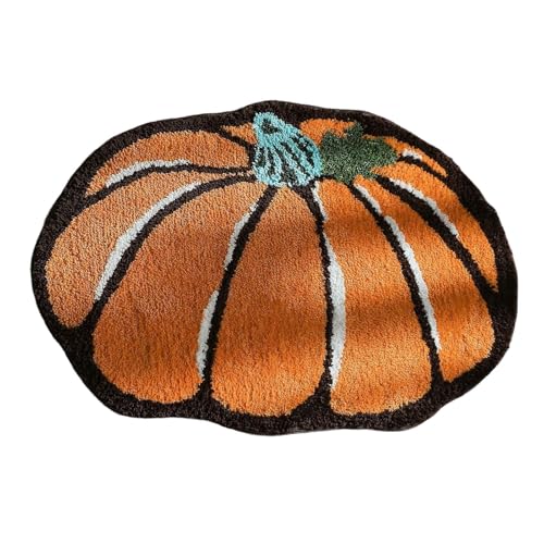 Bad Teppiche Fußmatte mit Kürbismotiv für Halloween und Thanksgiving, 80 x 120 x 1 cm, Kunstwollteppich für den Herbst (5 Festliche Designs), rutschfeste Matte für (B, 42x32x8cm) von Fycakly