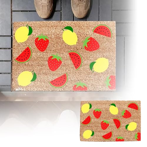 Badematte Rutschfest Willkommensmatte „Hello “, Sommer, lustige, süße Fußmatte für den Vordereingang, Veranda mit saisonalem Design, Fußmatte für drinnen und draußen, für Zuhause, Party, (Brown, 60cm) von Fycakly