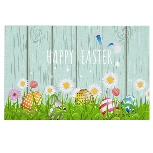 Badematte rutschfest Neue heiße Ostern Fußmatten Home Entry Matten Urlaub dekorative Türmatten Teppich (D, 75x45CM) von Fycakly