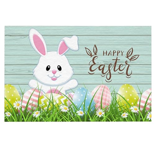 Badezimmer Garnitur Neue heiße Ostern Fußmatten Home Entry Matten Urlaub dekorative Türmatten Teppich 10 (B, 75x45CM) von Fycakly