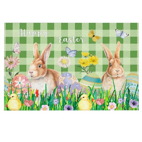 Badezimmer Heißer Ostern Fußmatten Hause Eintrag Matten Urlaub Dekorative Tür Matten Teppich Zwei (C, 80x50CM) von Fycakly