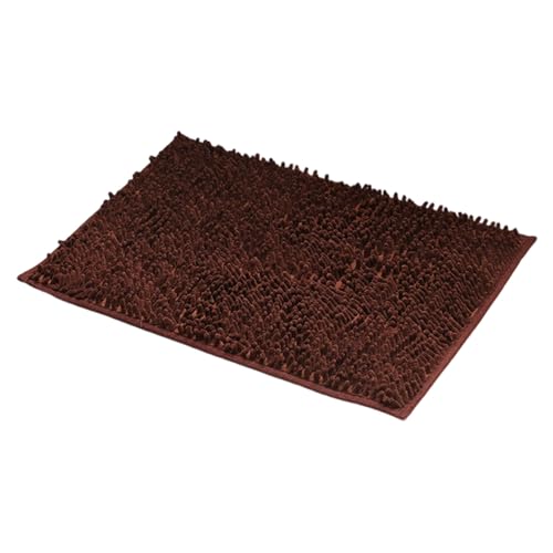 Badezimmer-Teppich 19x31in Küchenmatte Badezimmerteppiche Leichte Badematten Badezimmerteppich Rutschfeste Badezimmermatte Weich Bequem Pelzig Langlebig Verdickter Badezimmerteppich (Coffee, 50x80cm) von Fycakly