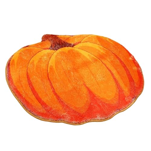 Badezimmer Teppich Groß Fußmatte mit Kürbismotiv für Halloween und Thanksgiving, 59,9 x 90,9 x 1,1 cm, Kunstwollteppich für den Herbst (5 Festliche Designs), rutschfeste Matte für (A, 31x21x4cm) von Fycakly