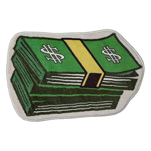 Badezimmer Teppich Teppich Kunst Teppich Gemütliche Eingangsbereich Fußmatte Badematte Funky Türmatte Nachttisch Teppiche Für Badezimmer (Green, 60x90cm) von Fycakly