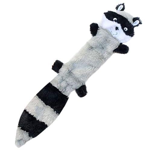 Beißspielzeug Hund Waschbär und Eichhörnchen, keine Füllung, quietschendes Hundespielzeug, ungefülltes Kauspielzeug für kleine und mittelgroße Rassen, Großpackung, Plüschspielzeug, flach, (Grey, 46cm) Beißspielzeug Hund Waschbär und Eichhörnchen, keine Füllung, quietschendes Hundespielzeug, ungefülltes Kauspielzeug für kleine und mittelgroße Rassen, Großpackung, Plüschspielzeug, flach, (Grey, 46cm) von Fycakly
