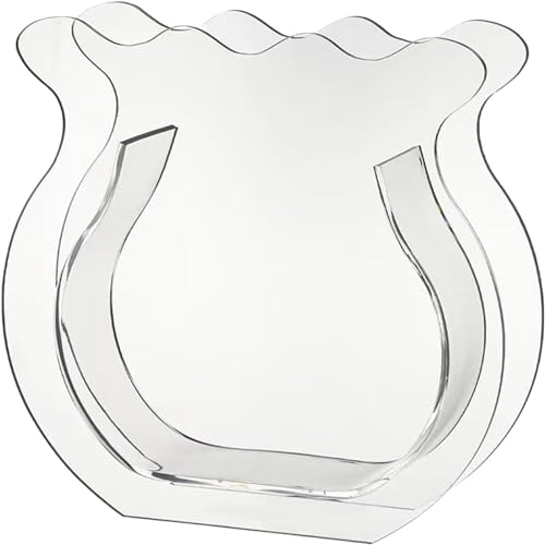 Blumentopf Kunststoff „Klare Acryl-Aquariumvase, modernes kleines Desktop-Aquarium für, Büro, Wohnheim, langlebiges, verdicktes Design mit glatter Oberfläche“ (A, One Size) von Fycakly