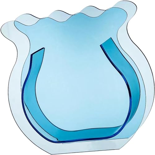 Blumentopf Kunststoff „Klare Acryl-Aquariumvase, modernes kleines Desktop-Aquarium für, Büro, Wohnheim, langlebiges, verdicktes Design mit glatter Oberfläche“ (B, One Size) von Fycakly