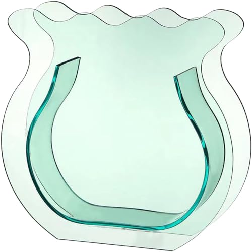 Blumentopf Kunststoff „Klare Acryl-Aquariumvase, modernes kleines Desktop-Aquarium für, Büro, Wohnheim, langlebiges, verdicktes Design mit glatter Oberfläche“ (C, One Size) von Fycakly