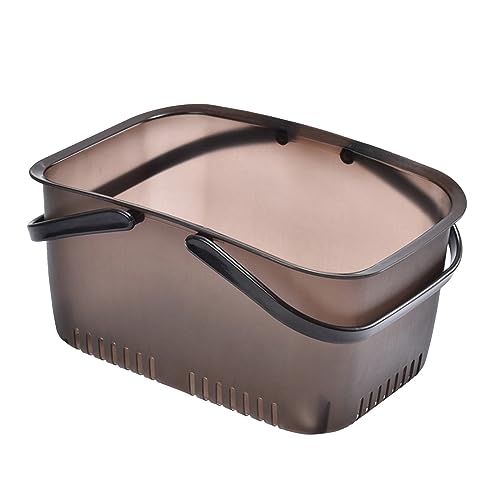 Dusch-Caddy-Korb, Duschtasche, Kunststoff, Wohnheim, College-Dusch-Organizer, Eimer mit Griffen, Aufbewahrung, Dusch-Caddy-Organizer für Badezimmer Küche ​​Ordner für Kommode​​ (Grey, One Size) von Fycakly
