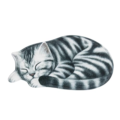Duschvorleger Frottee Teppich in Katzenform, weich und saugfähig, Katzen-Badematte, rutschfeste Bodenmatte, waschbarer Badezimmerteppich, geeignet für Schlafzimmer, Küchen und Wohnzimmer (A, 40x76cm) Duschvorleger Frottee Teppich in Katzenform, weich und saugfähig, Katzen-Badematte, rutschfeste Bodenmatte, waschbarer Badezimmerteppich, geeignet für Schlafzimmer, Küchen und Wohnzimmer (A, 40x76cm) von Fycakly