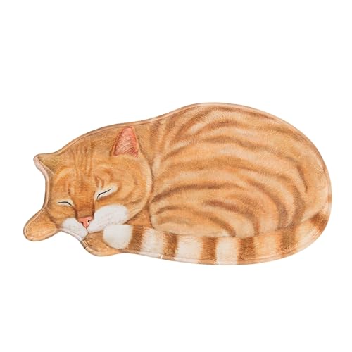 Duschvorleger Frottee Teppich in Katzenform, weich und saugfähig, Katzen-Badematte, rutschfeste Bodenmatte, waschbarer Badezimmerteppich, geeignet für Schlafzimmer, Küchen und Wohnzimmer (B, 40x76cm) Duschvorleger Frottee Teppich in Katzenform, weich und saugfähig, Katzen-Badematte, rutschfeste Bodenmatte, waschbarer Badezimmerteppich, geeignet für Schlafzimmer, Küchen und Wohnzimmer (B, 40x76cm) von Fycakly