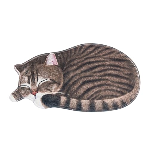 Duschvorleger Frottee Teppich in Katzenform, weich und saugfähig, Katzen-Badematte, rutschfeste Bodenmatte, waschbarer Badezimmerteppich, geeignet für Schlafzimmer, Küchen und Wohnzimmer (C, 40x76cm) Duschvorleger Frottee Teppich in Katzenform, weich und saugfähig, Katzen-Badematte, rutschfeste Bodenmatte, waschbarer Badezimmerteppich, geeignet für Schlafzimmer, Küchen und Wohnzimmer (C, 40x76cm) von Fycakly