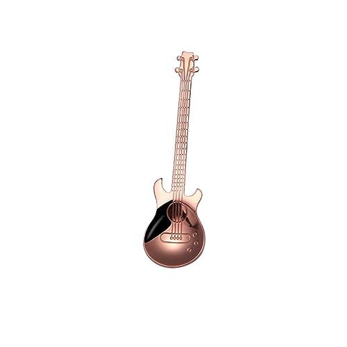 Edelstahl Gitarre Löffel Kaffee Löffel Rühren Überzogene Eis Bar Musik Bar Kreative Kleine Geschenk alltagsgeschirr (C, One Size) von Fycakly