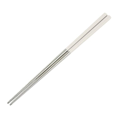 Essstäbchen Edelstahl, wiederverwendbare Essstäbchen, spülmaschinenfest, rutschfeste quadratische Metall als Geschenk, geeignet für Abendessen in der Küche gourmet Geschirr ( D, One Size) von Fycakly