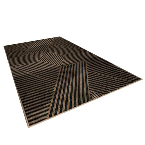 Flauschiger Teppich Fußmatte für den Innenbereich, 120 x 160 cm, Polyester, Eingangsteppich, waschbar, Eingangsmatte, Schmutzfangmatte, Rutschlinie, Bodenmatte, (B, 35x35x10cm) von Fycakly