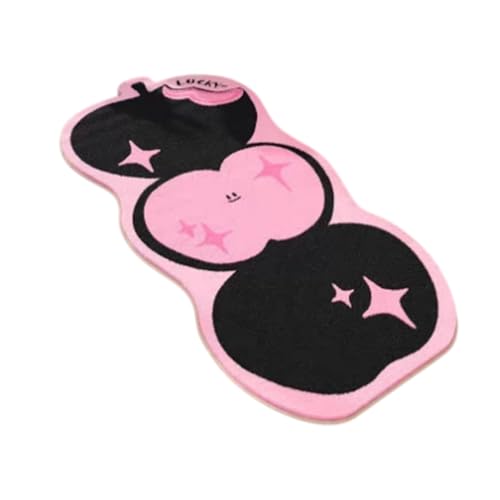 Fycakly Bad Teppiche Cartoon-Muster Schlafzimmer Nachttisch Teppich Flache Ersatz Beflockung Nachttisch Teppich Wohnzimmer Sofa Couchtisch Lange Decke (D, 40X60CM) von Fycakly