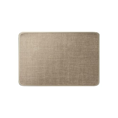 Fycakly Badezimmer Teppich Groß Saugfähigen Bad Teppich Flachs Leinen Matte Für Dusche Boden Weichen Bequemen Durable Hause (Khaki, A) von Fycakly