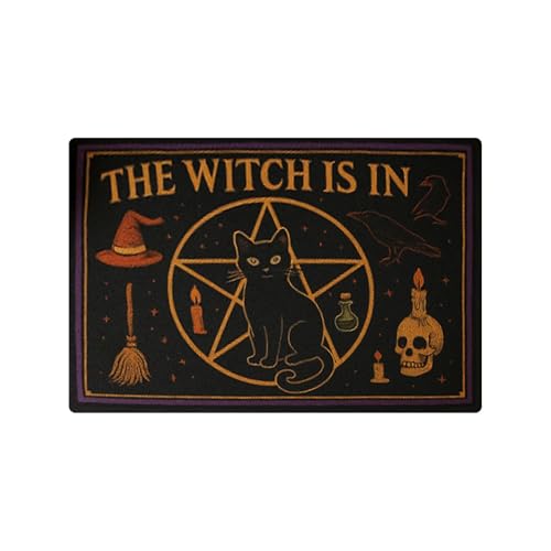 Fycakly Badezimmer Teppich Halloween-Teppich, Urlaubsteppich für Wohnzimmer, Tür, Eingang, saisonale, Festliche Bodenmatte mit weicher Textur aus Kristallsamt (B, 60x40cm) von Fycakly