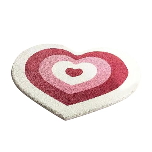 Fycakly Badezimmer Teppich Herzförmiger Schlafzimmerteppich, geeignet für die Kanten von Nachttischen, Farbiger Flächenteppich, erschwinglicher Rutschteppich, weicher Wohnzimmerteppich, (C, 40x40cm) Fycakly Badezimmer Teppich Herzförmiger Schlafzimmerteppich, geeignet für die Kanten von Nachttischen, Farbiger Flächenteppich, erschwinglicher Rutschteppich, weicher Wohnzimmerteppich, (C, 40x40cm) von Fycakly