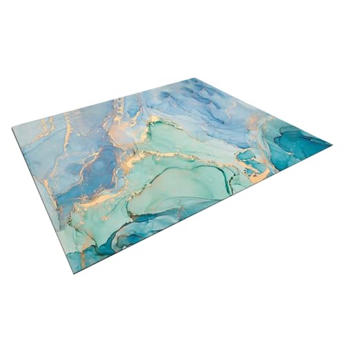 Fycakly Duschvorleger rutschfest Modernes Muster Polyester Innen Dekorativer Teppich Für Wohnzimmer Schlafzimmer Zuhause Weiche Und Langlebige Bodenmatte (Mint Green, 60cm) von Fycakly
