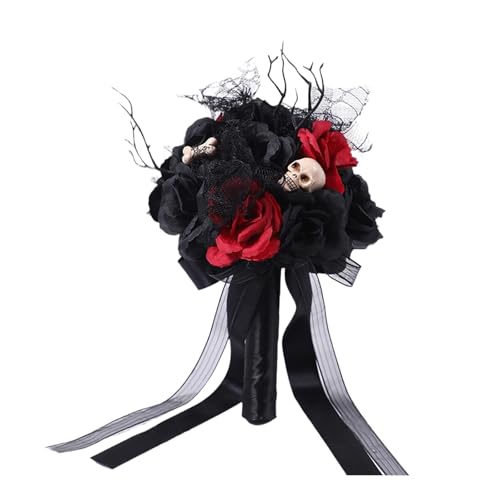 Fycakly Halloween Dekorationen Halloween Dekorationen Seide Bouquet Party Supplies für Home Tisch Mittelstück Event Blumenarrangement (Black, 27.5cm) von Fycakly