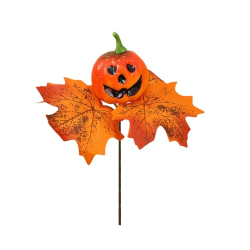 Fycakly Halloween Party Dekorationen Halloween Dekorationen Set Kürbis & Herbst Ahorn Blatt Zweig Herzstück Für Herbst Party Tischplatte Kaminsims (B, 19x18cm) von Fycakly