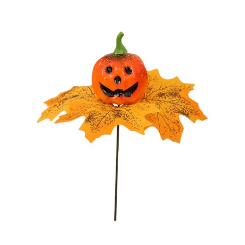 Fycakly Halloween Party Dekorationen Halloween Dekorationen Set Kürbis & Herbst Ahorn Blatt Zweig Herzstück Für Herbst Party Tischplatte Kaminsims (D, 19x18cm) von Fycakly