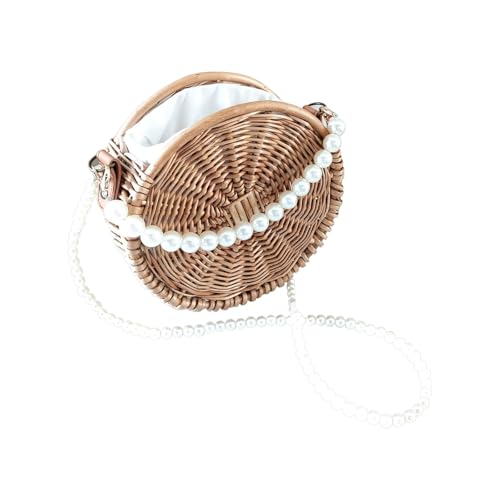Fycakly Handgemachte Wicker Woven Lagerung Rattan Woven Hand Gehalten Blume Haushalt Obst Snack Und Sonstiges Lagerung Picknick Stroh Dekorative Bettzeug Aufbewahrung von Fycakly