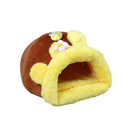 Fycakly Hunde Kauspielzeug Dutch Pig Golden Bear Clip Can Warm Baby Pot Small Pet (Yellow, S) von Fycakly