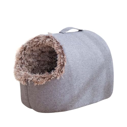 Fycakly Hundebett Flauschig Katze Winter Warm Verdickt Lange Haare Handheld Haustier Geschlossen Scratch Bequem Schlaf Katze Hund von Fycakly